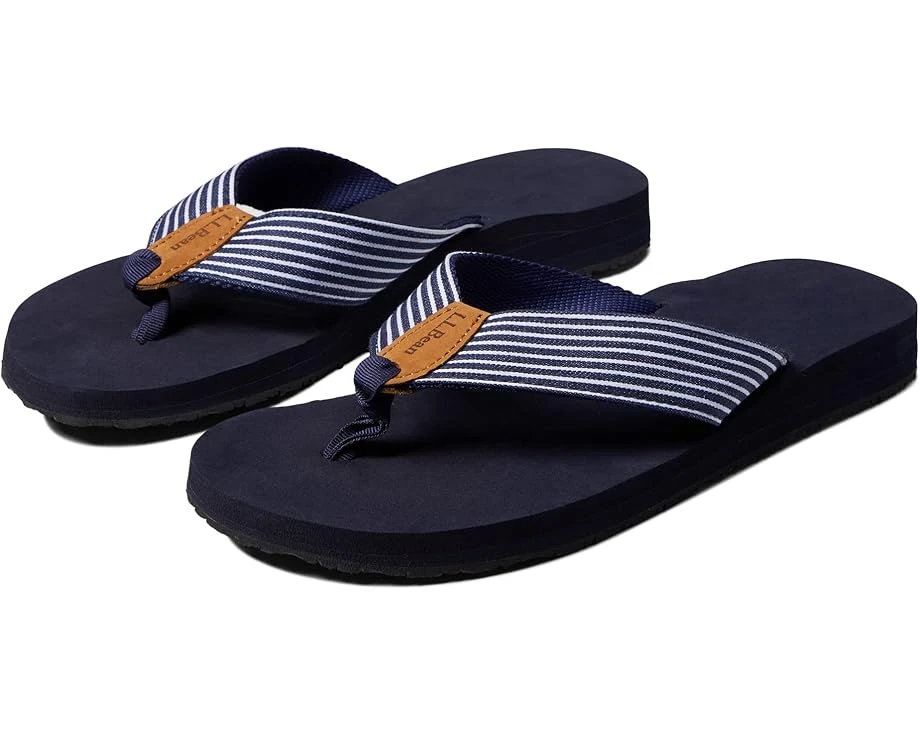 L.L.Bean Classic Maine Isle Flip-Flop 3 Woven Print