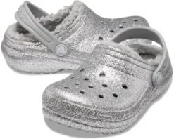 Crocs Kids Classic Lined Glitter Clog (Little Kid/Big Kid)